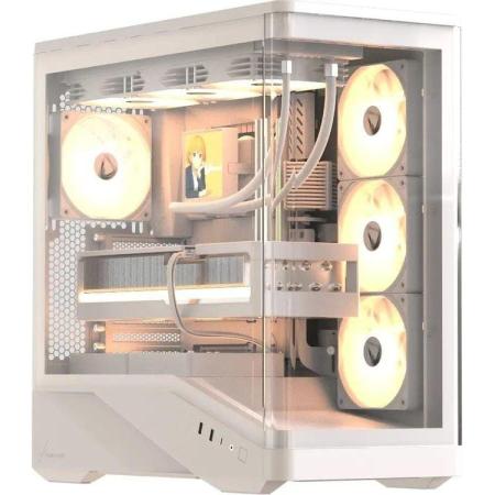Корпус ATX Formula Crystal U9, Midi-Tower, без БП,  белый