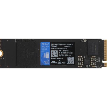 SSD накопитель WD Blue SN5000 500ГБ, M.2 2280, PCIe 4.0 x4,  NVMe,  M.2 [wds500g4b0e]