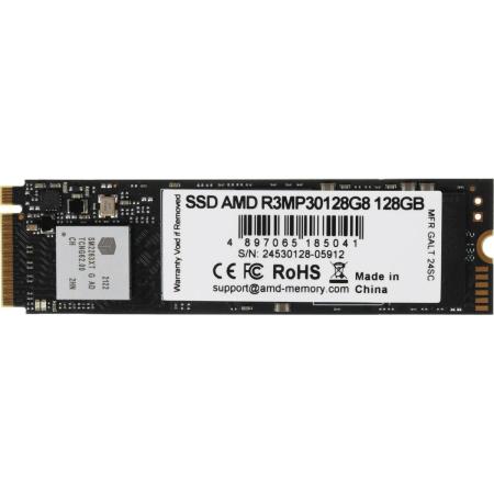 SSD накопитель AMD Radeon R3MP30128G8 128ГБ, M.2 2280, PCIe 3.0 x4,  NVMe,  M.2