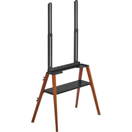 Подставка для телевизора Cactus CS-ST3645BKWN, 43-65", напольный, черный  / орех
