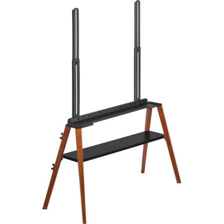 Подставка для телевизора Cactus CS-ST3647BKWN, 49-75", напольный, черный  / орех