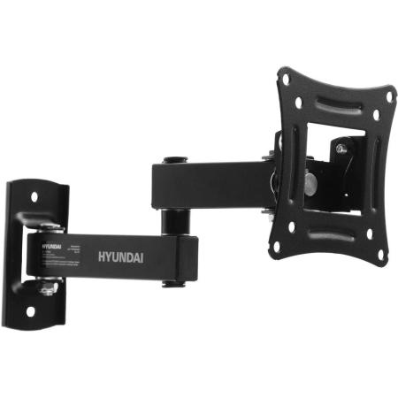 Кронштейн для телевизора Hyundai GL-N1, 10-27", настенный, поворотно-выдвижной и наклонный,  черный [hma27fs315bk71]