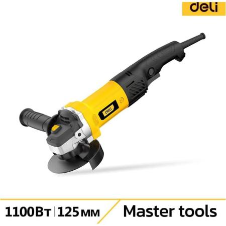 DELI Угловая шлифмашина сетевая 125мм DL-JM125-E3 (1100Вт, 11000об/мин, коробка) 172414