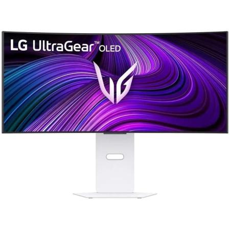 34" Монитор LG UltraGear 34GX90SA-W,  3400x1440,  OLED,  240Гц,  2хHDMI,  1хDP,  изогнутый, черный и белый [34gx90sa-w.aruz]