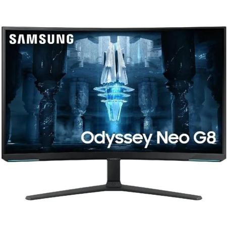 32" Монитор Samsung Odyssey Neo G8 S32BG850NMXUE,  3840x2160,  VA,  240Гц,  2хHDMI,  1хDP,  изогнутый, белый и черный [ls32bg850nmxue]