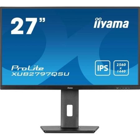 27" Монитор Iiyama ProLite XUB2797QSU-B2,  2560x1440,  IPS,  100Гц,  1хHDMI,  1хDP,  черный