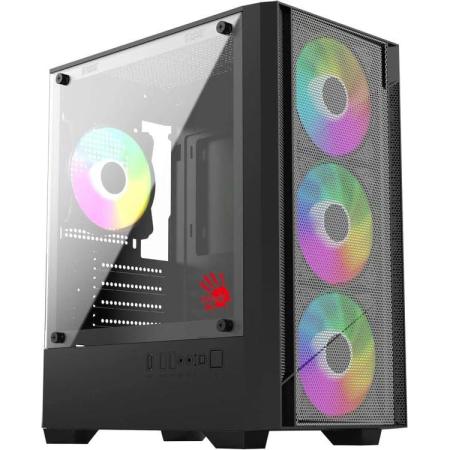 Корпус mATX BLOODY CC-124, Mini-Tower, без БП,  черный [cc-124-bk]