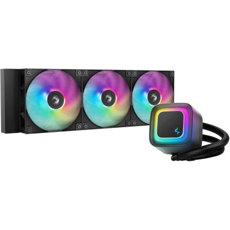 Система водяного охлаждения Deepcool LE360 V2 ARGB Soc-AM5/AM4/1200/1700/1851 черный 4-pin 19-31.6dB Al 250W 1632gr Ret (R-LE360-BKAMMC-G-2)