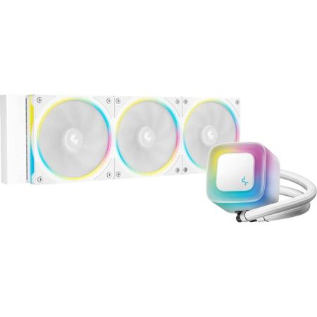 Система водяного охлаждения Deepcool LE360 Pro ARGB Soc-AM5/AM4/1200/1700/1851 белый 4-pin 19-33dB Al 300W 1817gr Ret (R-LE360PRO-WHAMMC-G-1)