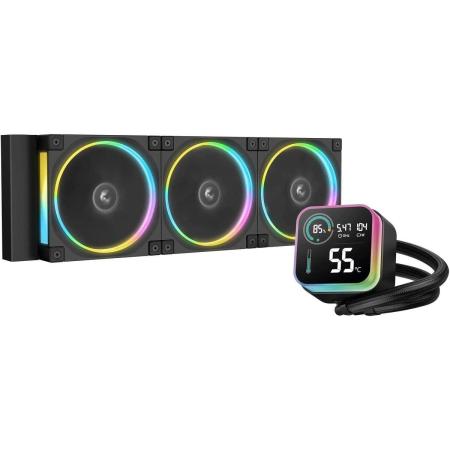 Система водяного охлаждения Deepcool LQ360 Ultra ARGB Soc-AM5/AM4/1200/1700/1851 черный 4-pin 32dB Al LCD 350W 1900gr Ret (R-LQ360-BKASMC-G-1)