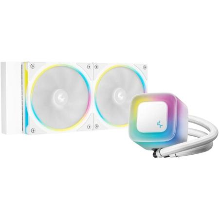 Система водяного охлаждения Deepcool LE240 Pro ARGB Soc-AM5/AM4/1200/1700/1851 белый 4-pin 28.2-36.07dB Al 280W 1347gr Ret (R-LE240PRO-WHAMMC-G-1)