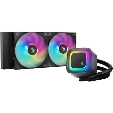 Система водяного охлаждения DeepCool LE240 V2,  4-pin,  ARGB,  120мм,  черный,  retail [r-le240-bkammc-g-2]