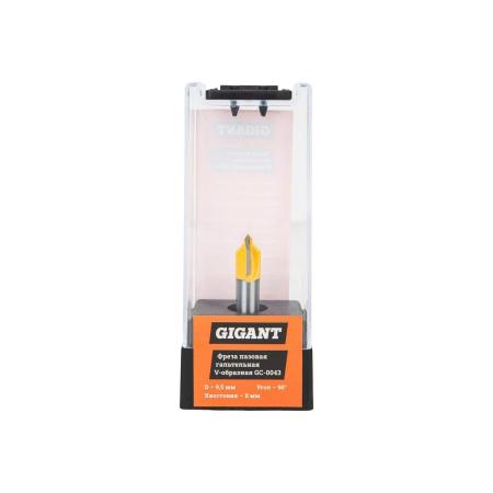 Gigant Фреза пазовая галтельная V-образная D9.5мм ?90 хвостовик 8мм GC-0043