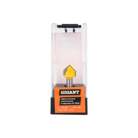Gigant Фреза пазовая галтельная V-образная D15.8мм ?90 хвостовик 8мм GC-0044