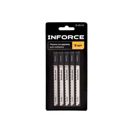Inforce Пилки по дереву для лобзика 5 шт 12-23-04