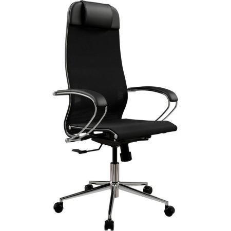 Кресло МЕТТА ErgoLife Set 12, сетка, до 150кг, синхромеханизм, фиксированные подлокотники,  черный