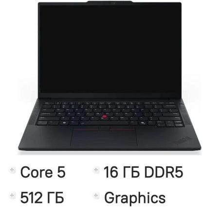 Ноутбук Lenovo ThinkPad E14 G7 Core 5 210H 16Gb SSD512Gb Intel Graphics 14" IPS WUXGA (1920x1200) Windows 11 Pro black WiFi BT Cam (21T9002HUS)