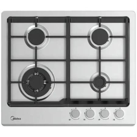 Газовая варочная панель Midea MG593TX,  4 конфорки,  нержавеющая сталь,  серый