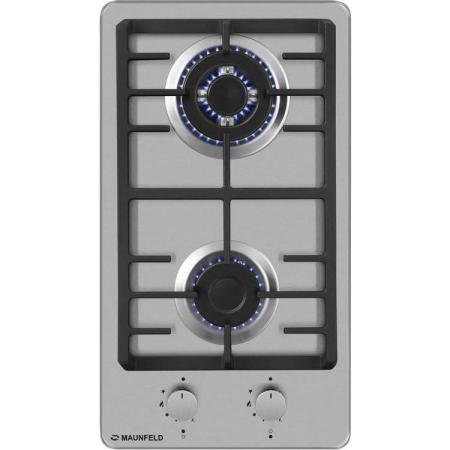 Газовая варочная панель MAUNFELD EGHS.32.73CS/G,  2 конфорки,  нержавеющая сталь,  серебристый