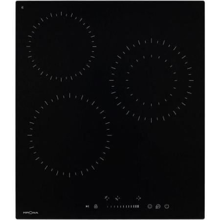 Электрическая варочная поверхность Krona 45 BL 1DZTS, конфорок: 3 шт.,  стеклокерамика,  независимая, черный