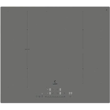 Индукционная варочная поверхность LEX EVI 641A I GR, конфорок: 4 шт.,  стеклокерамика,  независимая, серый