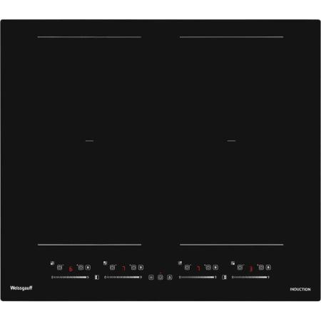Индукционная варочная поверхность WEISSGAUFF HI 644 Flex, конфорок: 4 шт.,  стеклокерамика,  независимая, черный
