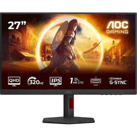 Монитор AOC 27" Q27G4SRU черный IPS LED 16:9 HDMI M/M матовая HAS Piv 1000:1 450cd 178гр/178гр 2560x1440 300Hz G-Sync DP 2K 6.11кг