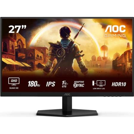 Монитор AOC 27" Q27G42XE черный IPS LED 1ms 16:9 HDMI M/M матовая 300cd 178гр/178гр 2560x1440 180Hz FreeSync DP 2K 3.88кг