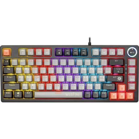 Defender Механическая клавиатура Wildfire GK-213 RU,сер/чер,82кн,TNT розов,1.5м