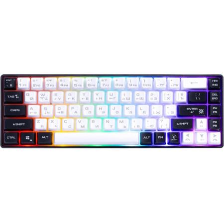 Defender Игровая клавиатура проводная Aris GK-349 RU,бел/черн,68кн+FN,радуж,1.5м