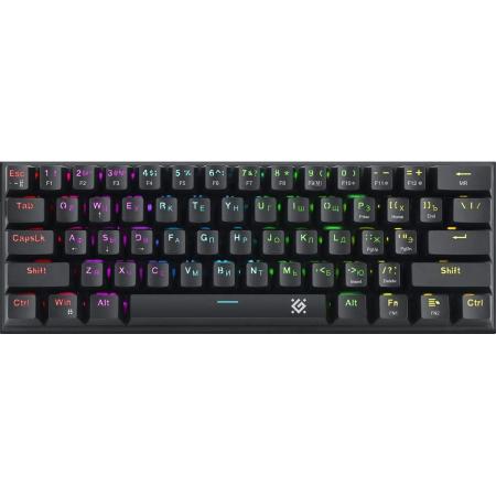 Defender Механическая клавиатура Cairon GK-081 RU,радуж,красн.св.,61кн,черн._1