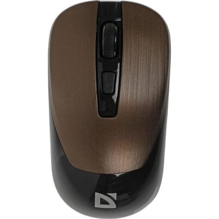 Defender Мышь беспроводная оптическая Wave MM-995, USB, симметричная, 800/1200/1600 dpi, бронза.