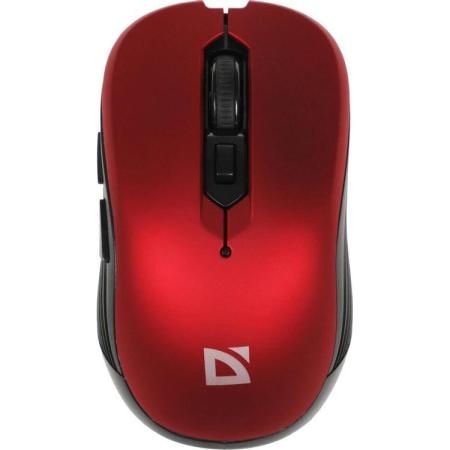 Мышь беспроводная Defender Gassa MM-105, радио, оптическая, USB, 1600dpi, красный [52103]