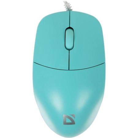 Defender Мышь проводная оптическая Azora MB-241 голубой,3D,1200dpi,1,8м