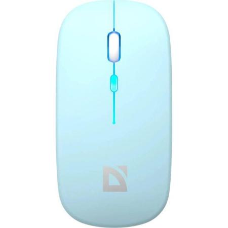 Defender Беспроводная оптическая мышь Coda MB-261 голубой,2.4ГГц+BT,радуж,300мАч