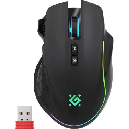 Defender Беспроводная игровая мышь Immortal GM-421 чер,8D,10000dpi,3в1,400mAh,RGB