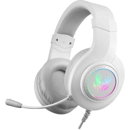 Defender Игровая гарнитура Ghost LED белый, LED, провод 1.8 м.