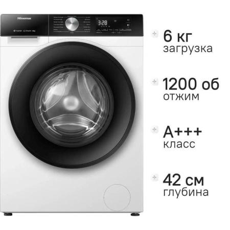Стиральная машина Hisense WF3S6021BWU класс: A+++ загр.фронтальная макс.:6кг белый инвертор
