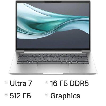 Ноутбук HP EliteBook 640 G11 Ultra 7 155U 16Gb SSD512Gb Intel Graphics 14" IPS WUXGA (1920x1200) без ОС silver WiFi BT Cam (A23E2EA)