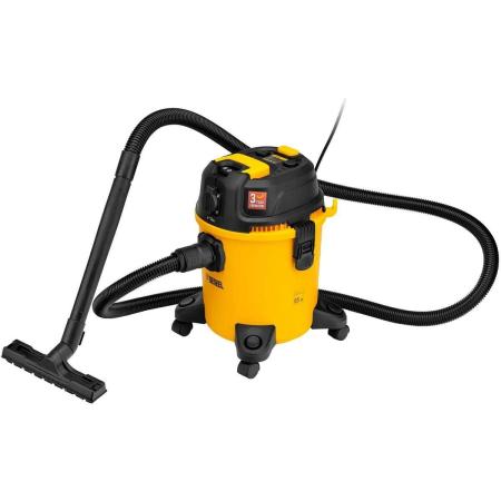 Строительный пылесос DENZEL RVC20,  желтый [28202]