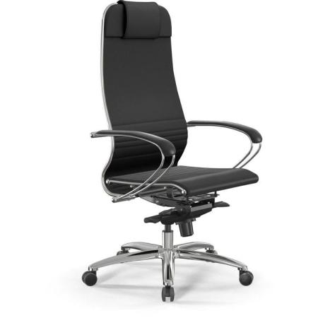 Кресло МЕТТА Samurai K-1, экокожа, до 150кг, синхромеханизм, черный/черный