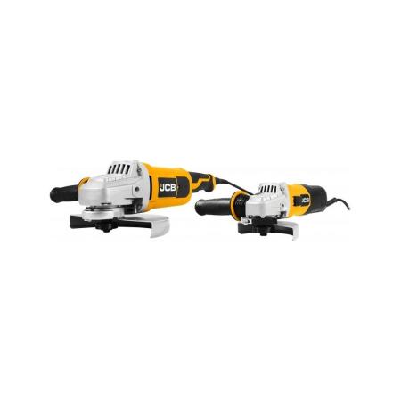 JCB Набор машин углошлифовальных электрических -AG115-E (600Вт,12 000 об/мин, диаметр диска 115мм) и AG230-E (2000Вт, 6500 об/мин, диаметр диска 230мм) JCB-AGTPK-E(57263)