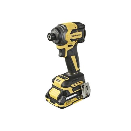 Hanskonner Винтоверт удар б/щ, 18В,1BatterySystem,280Нм,1/4",2x2Ач,кейс HCD20280BLWC