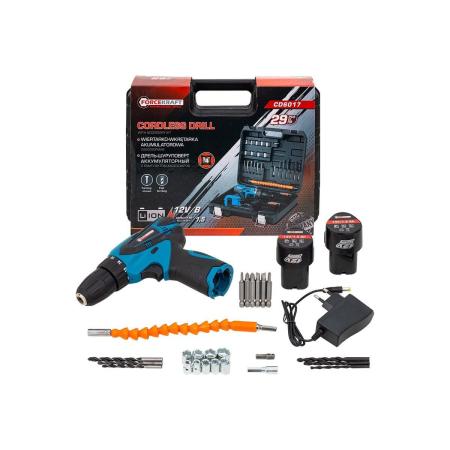 Forcekraft Дрель-шуруповерт аккумуляторная с набором аксессуаров FK-CD6017(64834)
