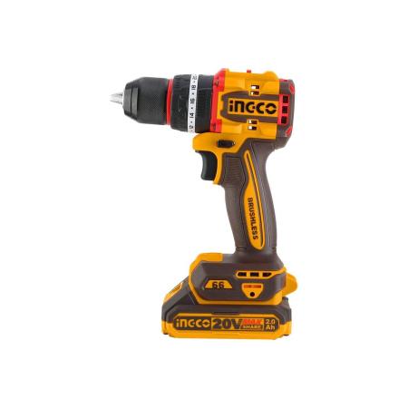 INGCO Бесщеточный ударный шуруповерт Li-ion 20В, 66 Нм INDUSTRIAL CIDLI206681