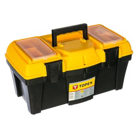 TOPEX Ящик для инструмента с органайзерами, пластмассовая рукоятка, пластмассовые защелки 79R125