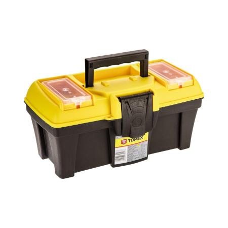 TOPEX Ящик для инструмента с органайзерами, пластмассовая рукоятка, пластмассовые защелки 79R123