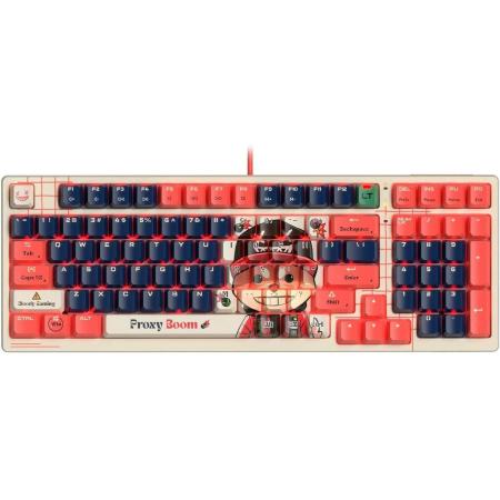Клавиатура A4TECH Bloody AT98 Proxy Boom, USB, оптомеханическая,  бежевый/красный