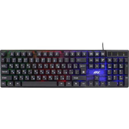 Клавиатура Defender Arx GK-196L, USB, мембранная,  заводское нанесение кириллицы, черный [45186]