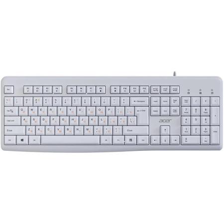 Клавиатура Acer OKW500, USB, мембранная,  белый [zl.kbdee.01s]